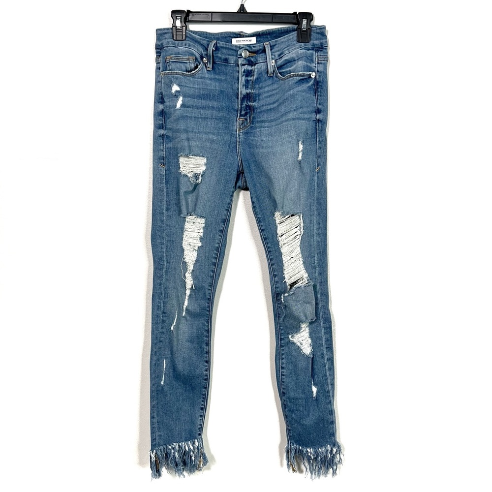 GOOD AMERICAN Good Legs Distressed Denim size 8/29